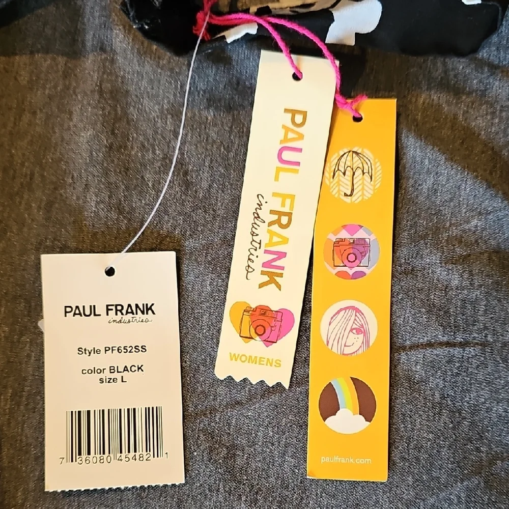 NWT - Paul Frank "Skurvy" Pajama Set - Size L (Junior/Slim Fit)- Y2K Goth-Cute - Picture 3 of 9